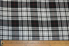 Polyviscose Tartan Fabric - Plaid check - 150 cm Wide Material.