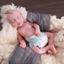 COSDOLL 16.9"Closed Eyes Sleeping Newborn Platinum Silicone Reborn Baby GirlDoll