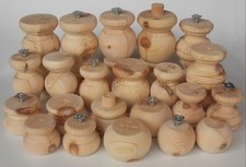 Single rustic wooden pine foot - wooden,