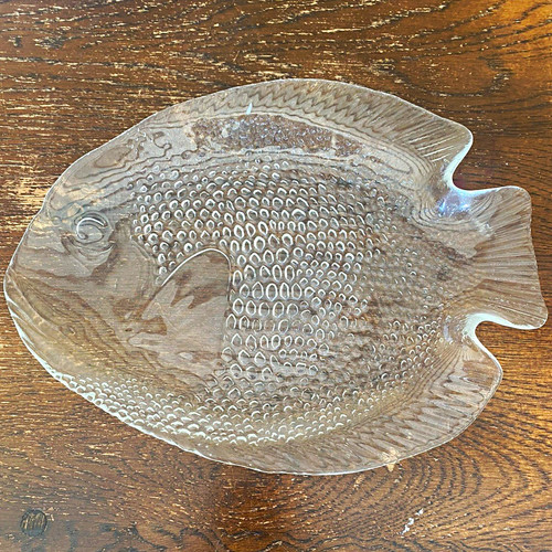 Clear glass fish shaped - glass, fish-shaped