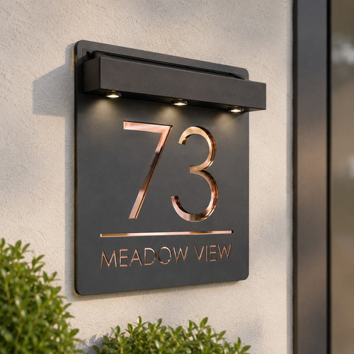 House number plaque - number,