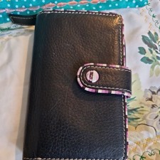 Tula Black Leather zip &  Wallet Purse - Multi  Compartment - vgc 