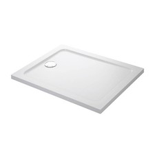 Mira Shower Tray Flight Low Rectangular White Acrylic Stone Resin 1200x700x40mm