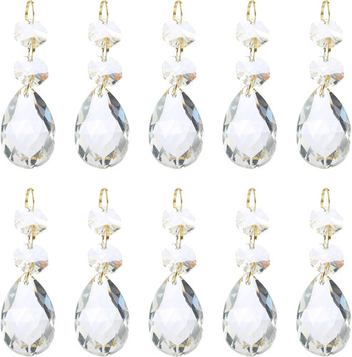 Clear crystal teardrop 10 - clear,