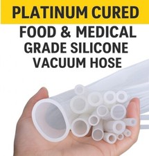Platinum Cured Food Grade Silicone Vacuum Hose Clear Soft Rubber Beer Lab Air