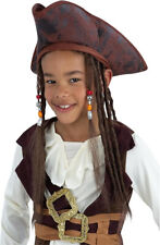 Pirates of the Caribbean Jack Sparrow Hat & Hair Halloween Fancy Dress Costume