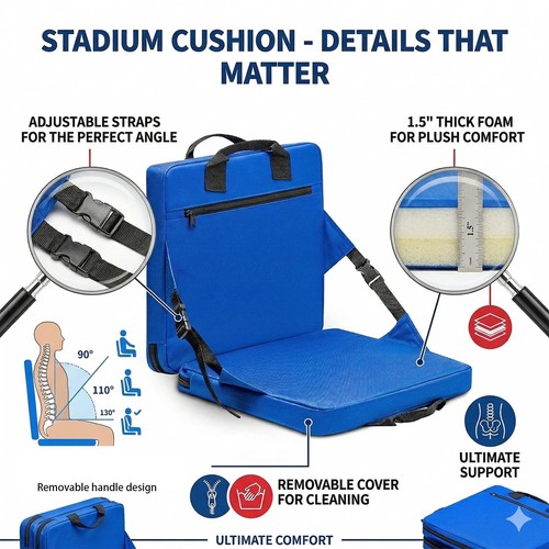 Foldable stadium seat cushion - stadium,