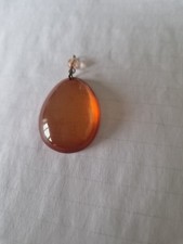 Amber Plastic/Resin Pendant