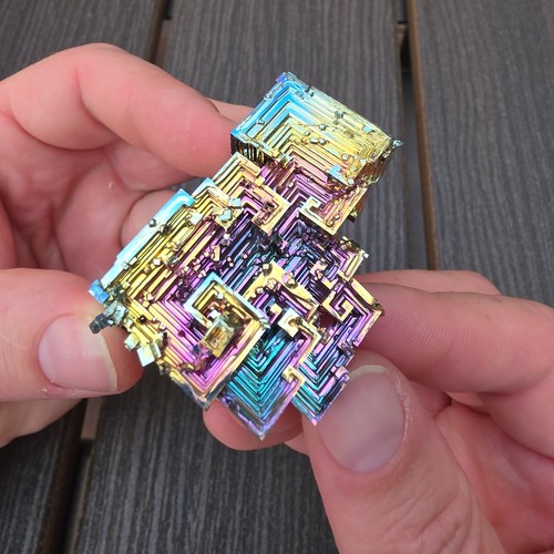 Jumbo rainbow bismuth crystal - jumbo,