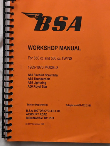 Bsa a65 a50 workshop manual - ,