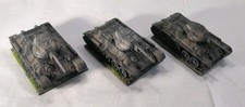 Platoon of 3 20mm Diecast T-34 76 Russian Tanks 1/72 Wargaming 