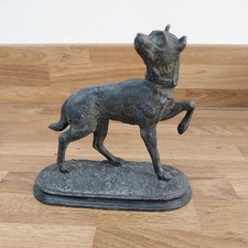 Spelter model of a dog, in a