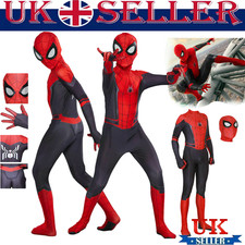 UK Kid Boy Spider-Man Superhero Costume Cosplay Zentai Fancy Dress Jumpsuit-Gift