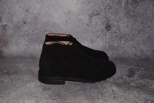Men church boots black suede - boots,