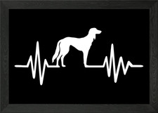 Saluki framed wall art poster - saluki,