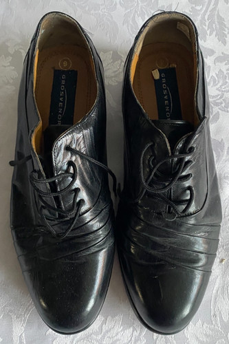 Mens black lace shoes - lace, size