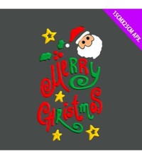 Merry Christmas Gel Window Stickers Decoration Santa trees (56126