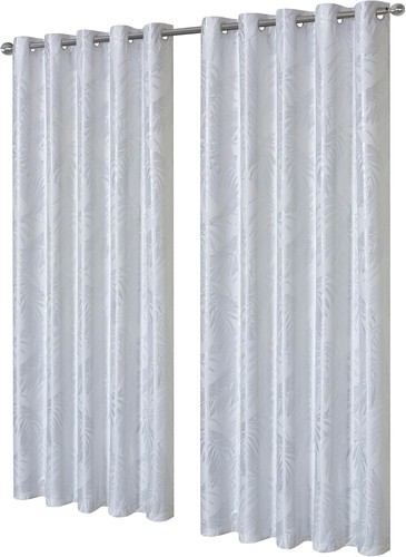 Blackout eyelet curtains black - eyelet,