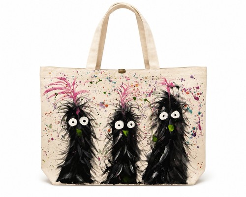 Hand painted chicken canvas - hand,