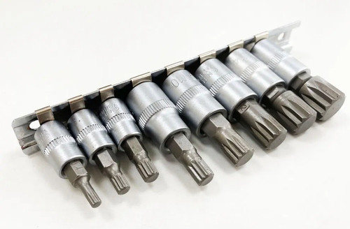 Spline bit socket set 8pc - bit,