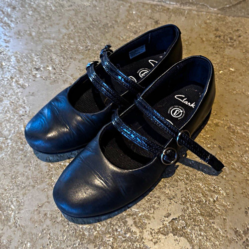 Clarks women black leather - black,