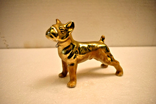 Antique porcelain dog - porcelain,