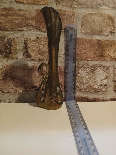 Metal swan bud - metal, vase