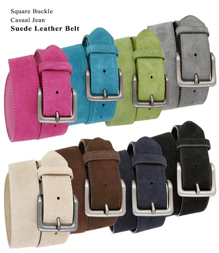 Suede leather casual jean belt - casual,