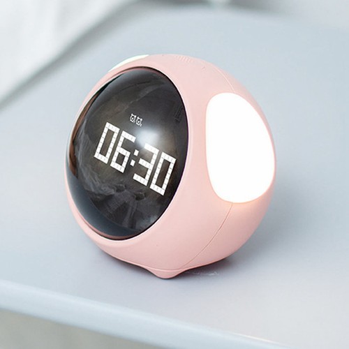 Pink expression clock - pink, cute