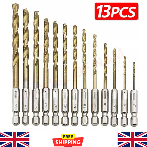 13pc hss titanium - hss, drill