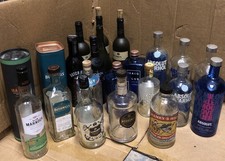 Empty alcohol bottles upcycle - empty,