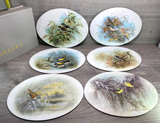 Vintage Christopher Scales Oval Placemats with birds 30cm Set of 6
