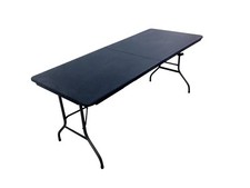 6FT FOOT BLACK 1.8M FOLDING TABLE HEAVY DUTY CATERING CAMPING TRESTLE MARKET BBQ