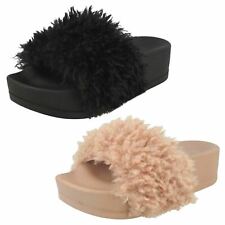 Ladies F1R0772 Casual Wedge Summer Mules Sliders Sandals By Spot On Price £4.99