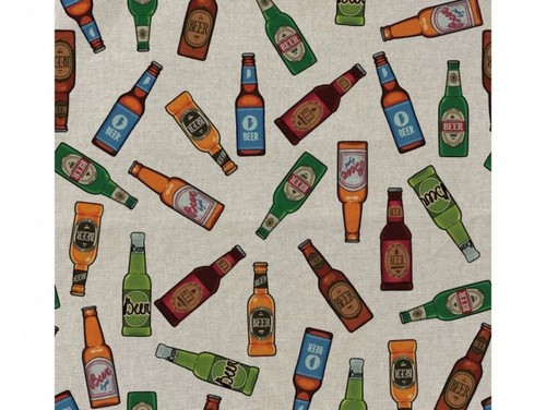 Printed recycled linen - 1.4m,