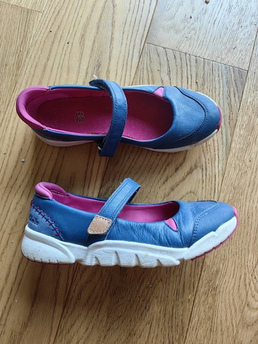 Clarks girls blue leather - girls,