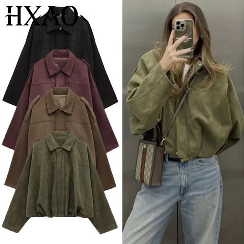 Women suede bomber - women's,