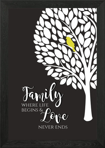 Family tree quote framed wall - tree,