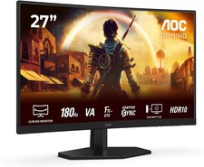 AOC C27G42E 27" Widescreen VA LED Black Multimedia Curved Monitor 1920x1080