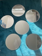 6 30cm Round Circular Mirrored