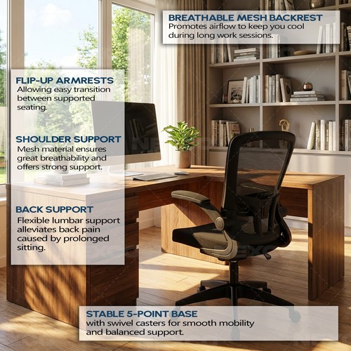 Ergonomic black office chair - ergonomic,