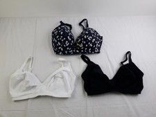 M&S 3Pcs Bra Bundle Size 36E Multicoloured Underwired Non Padded Lace NW F2