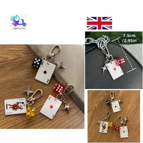 Colorful keychain 3d dice - colorful,