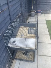 double indoor rabbit cage