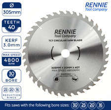 305mm x 30mm x 40T TCT