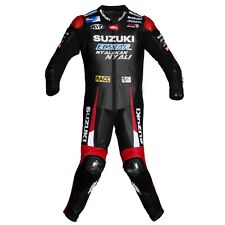 Suzuki Motorcycle Protected Armor Bike Racing Cowhide Leather Men Racing Suit