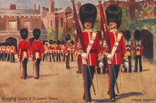 Raphael Tuck Military Postcard Changing Guard St James Palace Gerald Hudson