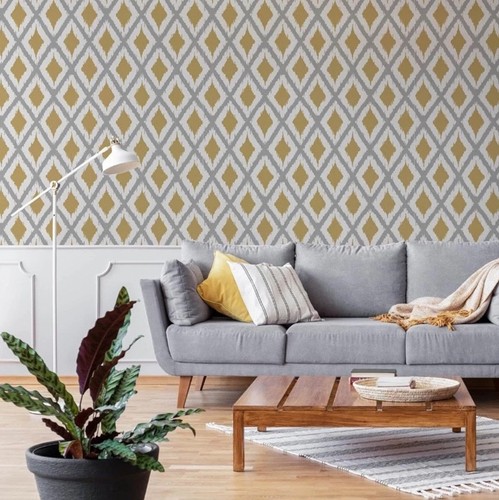 Fresco ikat geometric - x,