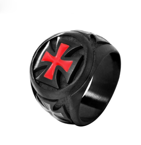 Mens templar cross - templar, ring