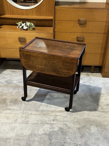 Vintage oak drinks trolley - oak,